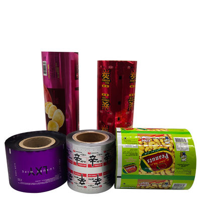 Taille personnalisée Stock de rouleaux en plastique pour les noix Candy alimentaire et emballage de barres de chocolat