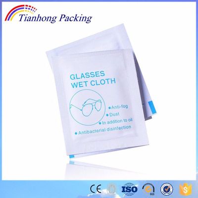Sacs en papier laminé en feuille d'aluminium de qualité alimentaire pour lunettes/écrans/serviettes de nettoyage de lentilles
