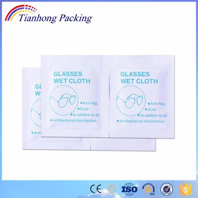 Sacs en papier laminé en feuille d'aluminium de qualité alimentaire pour lunettes/écrans/serviettes de nettoyage de lentilles