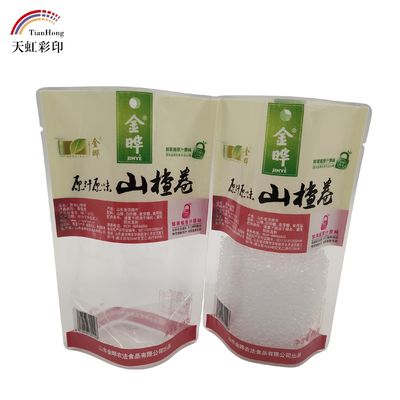 Logo personnalisé Plastique de qualité alimentaire Stand Up Pouch Zip Lock Sac d'emballage pour collations
