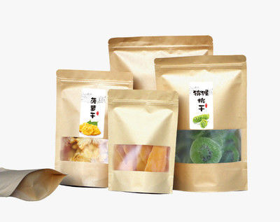 Logo personnalisé Plastique de qualité alimentaire Stand Up Pouch Zip Lock Sac d'emballage pour collations