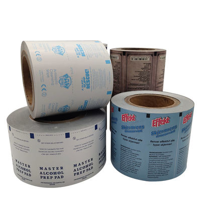 Papier en feuille d'aluminium médical pour lingettes antiseptiques à base d'alcool en 1 à 9 couleurs