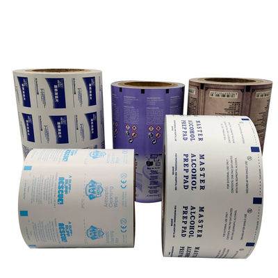 Papier en feuille d'aluminium médical pour lingettes antiseptiques à base d'alcool en 1 à 9 couleurs