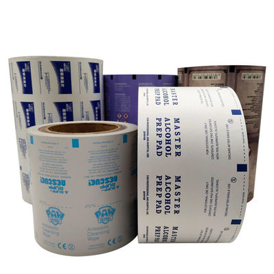 Papier en feuille d'aluminium médical pour lingettes antiseptiques à base d'alcool en 1 à 9 couleurs