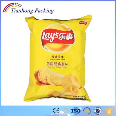 Emballage imprimé de chips de pommes de terre avec logo personnalisé dans divers sacs alimentaires en plastique