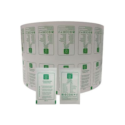 Produits de nettoyage utiles Emballage Papier composite en feuille d'aluminium pour le tampon de préparation d'alcool stérile / écouvillon propre