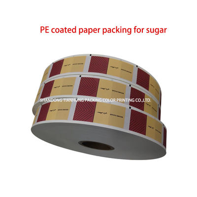 Impression flexographique de tubes de sucre édulcorant sachet d'emballage en papier PE film revêtu