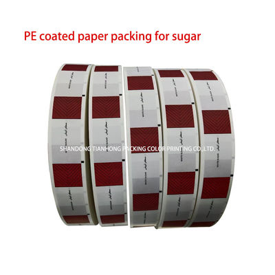 Impression personnalisée de papier en rouleau revêtu de PE pour papier à rouleaux de sucre, poivre, sel et sachet