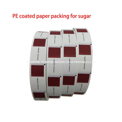Impression personnalisée de papier en rouleau revêtu de PE pour papier à rouleaux de sucre, poivre, sel et sachet