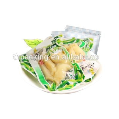 Sacs d'emballage en plastique de qualité alimentaire argentés et cornichons aux propriétés antiseptiques