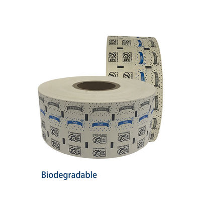 Papier d'emballage sur mesure imprimé en poudre de sucre à base de sachets avec revêtement PE d'un seul côté
