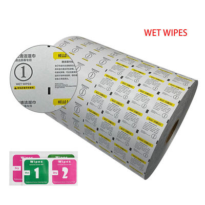 Exemple de rouleaux de film en feuille d'aluminium imperméable à l'eau pour emballage de tampons de préparation de l'alcool 73/83/103G