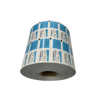 Papier en feuille d'aluminium imprimé à la flexographie pour les lingettes en iode en vrac