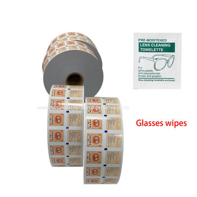 Enveloppe à 75% de tampons à alcool en papier laminé en papier d'aluminium avec impression flexographique