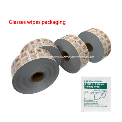 Enveloppe à 75% de tampons à alcool en papier laminé en papier d'aluminium avec impression flexographique