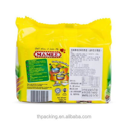Noodles instantanées Sacs d'emballage en plastique BOPP/VMCPP jetables Structure du matériau PET/PE