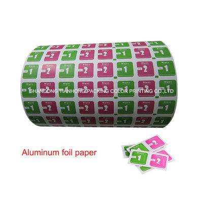 Impression personnalisée de papier en feuille d'aluminium film d'étanchéité thermique pour les écouvillons de nettoyage de lunettes