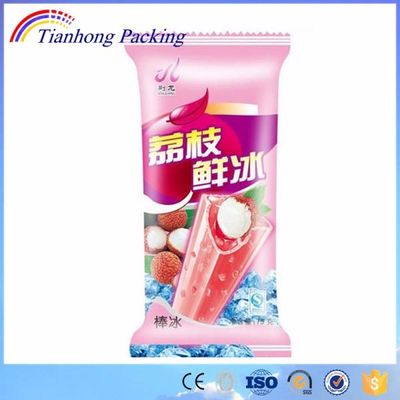 Package en plastique Bopp pour conception personnalisée Popsicle sac d'emballage de desserts surgelés