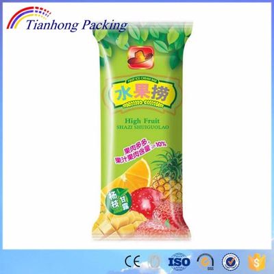 Package en plastique Bopp pour conception personnalisée Popsicle sac d'emballage de desserts surgelés