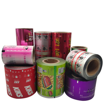 Emballage alimentaire Film laminé en rouleau en plastique avec matériau en feuille d'aluminium