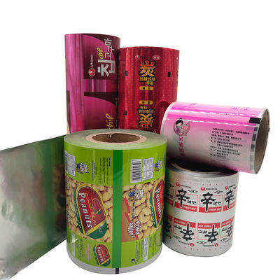 Emballage alimentaire Film laminé en rouleau en plastique avec matériau en feuille d'aluminium