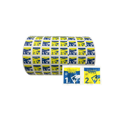 Tissu de nettoyage en feuille d'aluminium laminée pour nettoyage de lentilles Type d'impression flexographique