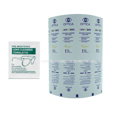 Papier composite en feuille d'aluminium imperméable à l'eau pour la promotion de lingettes et de lunettes de nettoyage