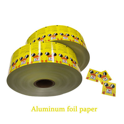 Flexographie Déchets imprimés Emballages médicaux Foil d'aluminium Rouleau de stock Matériau 30-1100mm Largeur